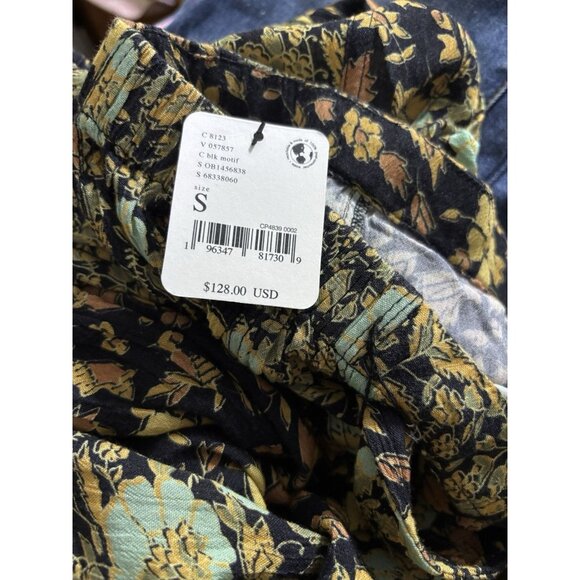 Free People Bali Sultry Boho Flare Floral Festival Wide Leg Bell Bottom Pants S - Picture 4 of 4